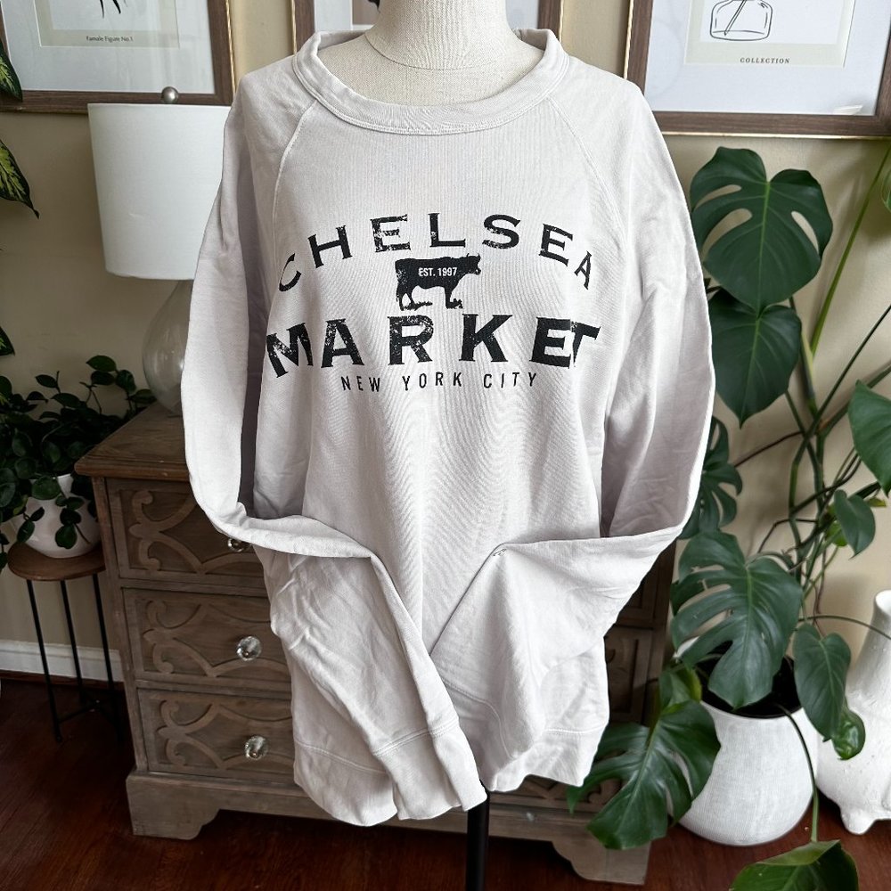 Buck Mason Chelsea Market Premium Crew Neck Sweatshirt - Large